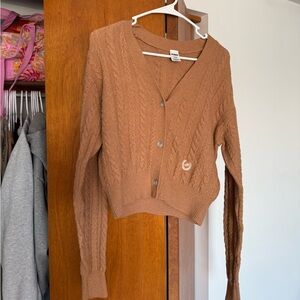 PINK cable knit cardigan